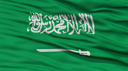 Image showing Closeup Saudi Arabia Flag