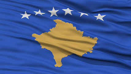 Image showing Closeup Kosovo Flag