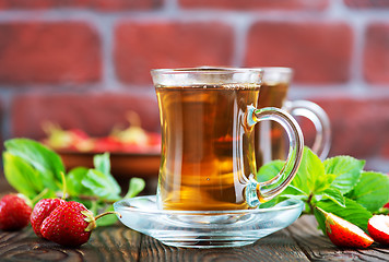 Image showing strawberry tea