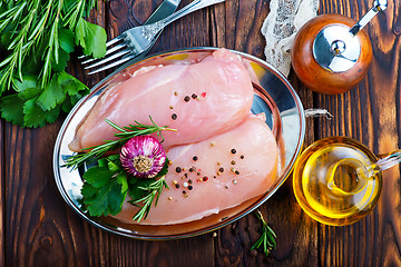 Image showing raw chicken fillet