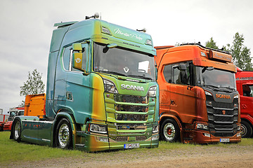 Image showing Two Next Generation Scania S580 Trucks of Martin Pakos