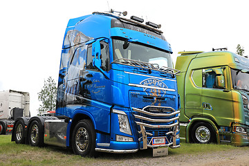 Image showing Volvo FH500 Truck of Puurunen Finland 100 Years