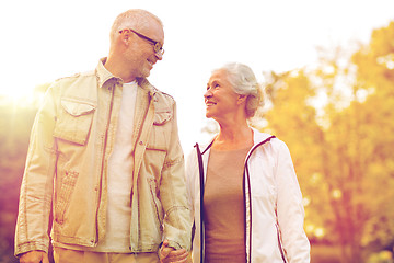 Image showing senior couple in park