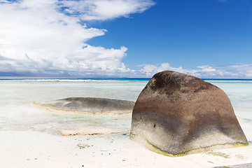 Image showing island beach in indian ocean on seychelles