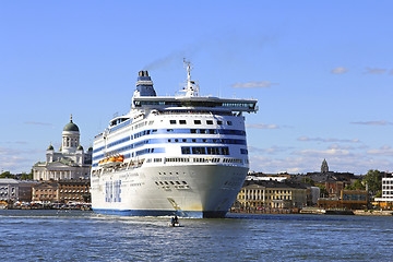 Image showing Silja Symphony Cruise Ferry Departs Helsinki