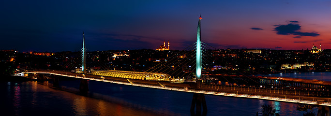 Image showing Golden Horn metro bridge