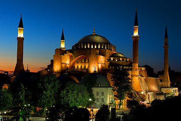 Image showing Illuminated Hagia Sophia