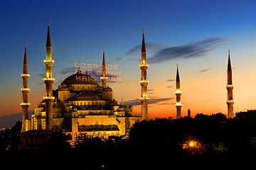 Image showing Illuminated Blue Mosque