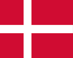 Image showing Colored flag of Denmark