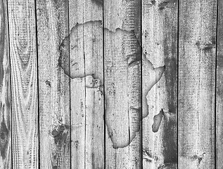 Image showing Map of Africa on weathered wood