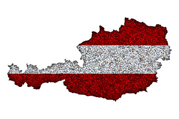 Image showing Textured map of Austria in nice colors