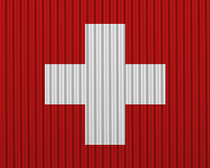 Image showing Textured flag of Switzerland in nice colors