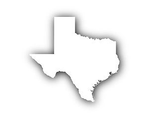 Image showing Map of Texas with shadow