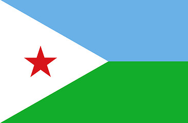 Image showing Colored flag of Djibouti