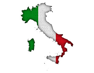 Image showing Textured map of Itlay in nice colors