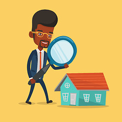 Image showing Man looking for house vector illustration.