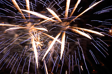 Image showing Fireworks in the night sky