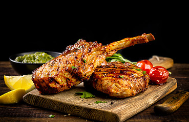 Image showing Freshly grilled Tomahawk steak