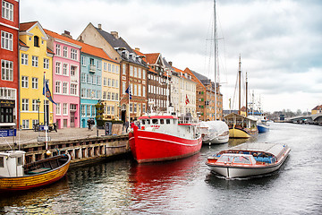 Image showing Nyhavn channel, Copenhagen