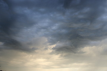 Image showing Evening landscape with clouds