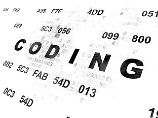 Image showing Programming concept: Coding on Digital background