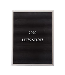 Image showing Very old menu board - New year - 2020