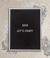 Image showing Very old menu board - New year - 2018