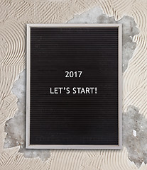 Image showing Very old menu board - New year - 2017
