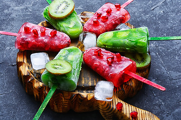 Image showing ice cream with fruit