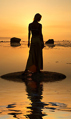 Image showing seashore silhouette