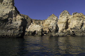 Image showing Cliff Line of Lagos, Algarve, Portugal