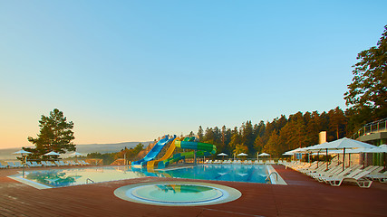 Image showing The luxury pool at 5 star hotel