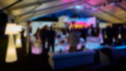 Image showing Abstract blurred people in press conference event, business concept.