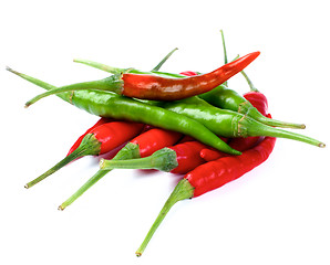 Image showing Arrangement of Chili Peppers