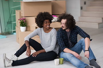 Image showing Relaxing in new house