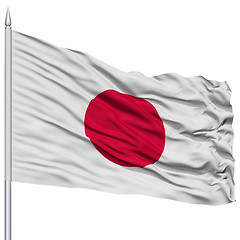 Image showing Japan Flag on Flagpole