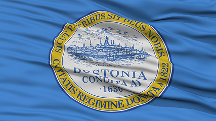 Image showing Closeup Boston Flag