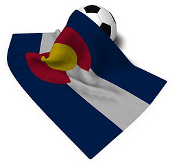 Image showing soccer ball and flag of colorado - 3d rendering