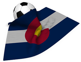 Image showing soccer ball and flag of colorado - 3d rendering