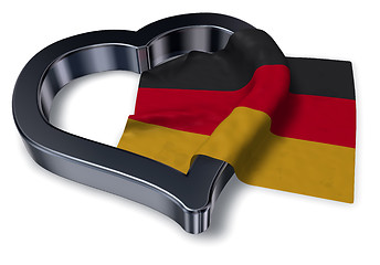 Image showing german flag and heart symbol - 3d rendering