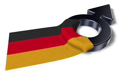 Image showing male symbol and flag of germany - 3d rendering