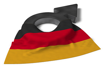 Image showing male symbol and flag of germany - 3d rendering