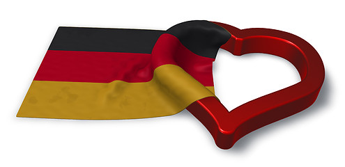 Image showing german flag and heart symbol - 3d rendering