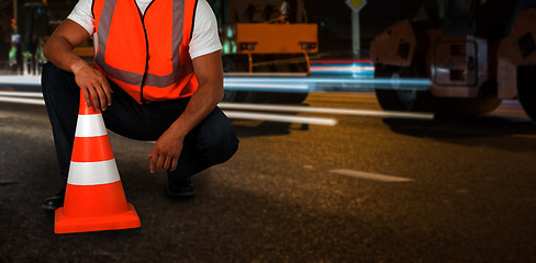 Image showing repairing the road