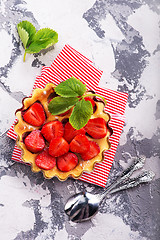 Image showing strawberry cake