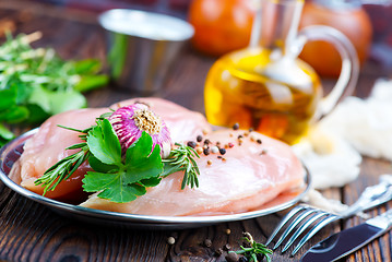 Image showing raw chicken fillet