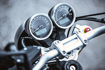 Image showing Motorcycle luxury items close-up: Motorcycle parts