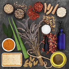 Image showing Herbs and Ingredients for Skin Disorders