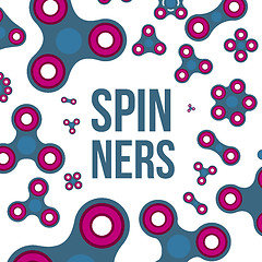 Image showing Spinners, set of toys on a white background.