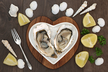 Image showing Fresh Oysters on Ice